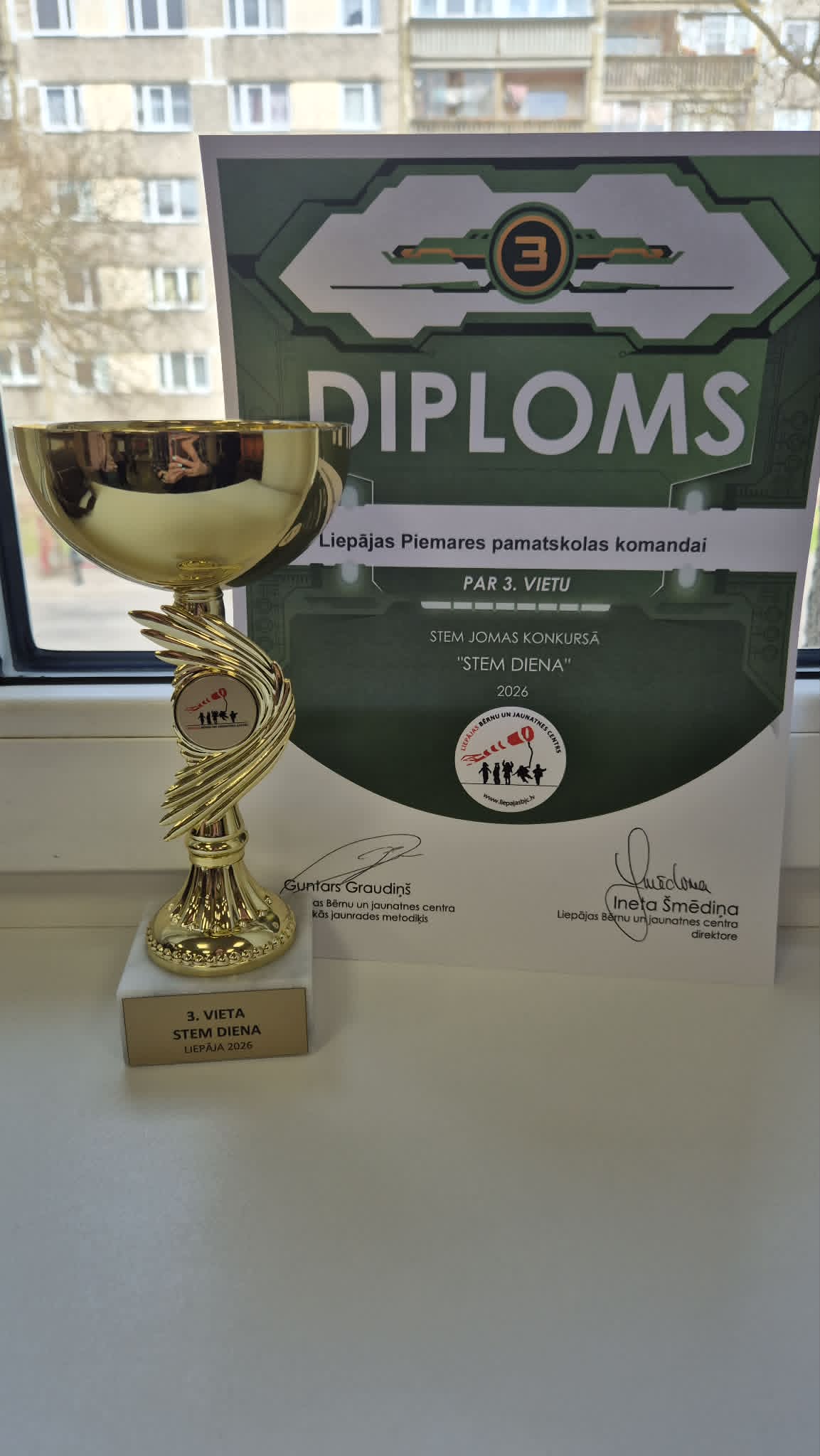 III vieta pilsētas STEM konkursā