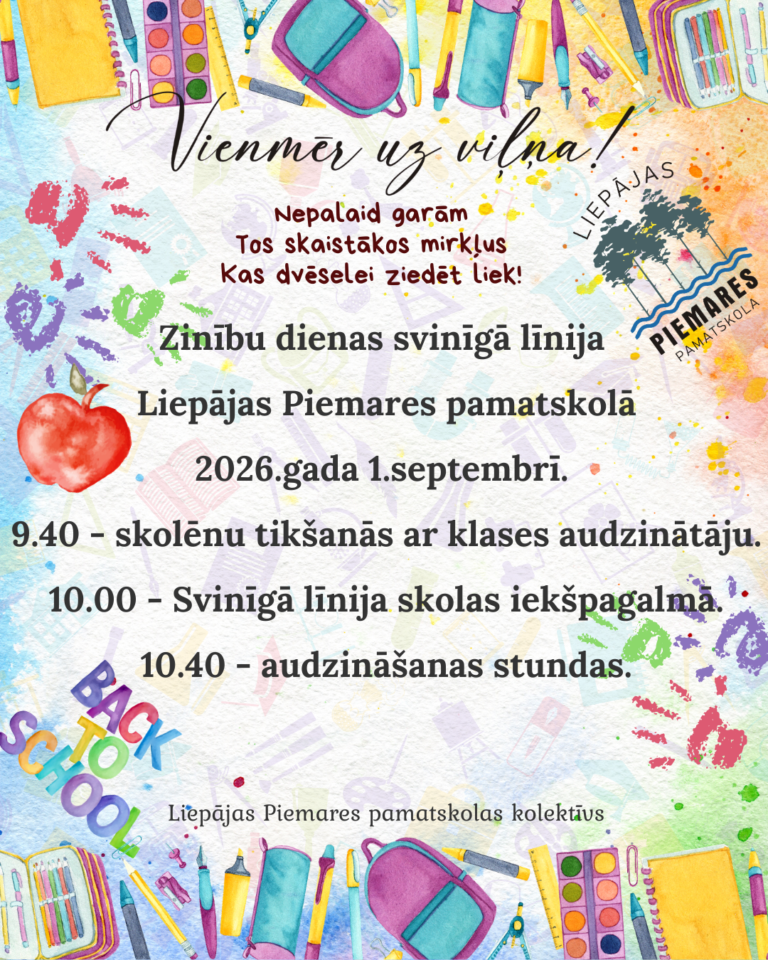 1. septembris – Zinību diena!