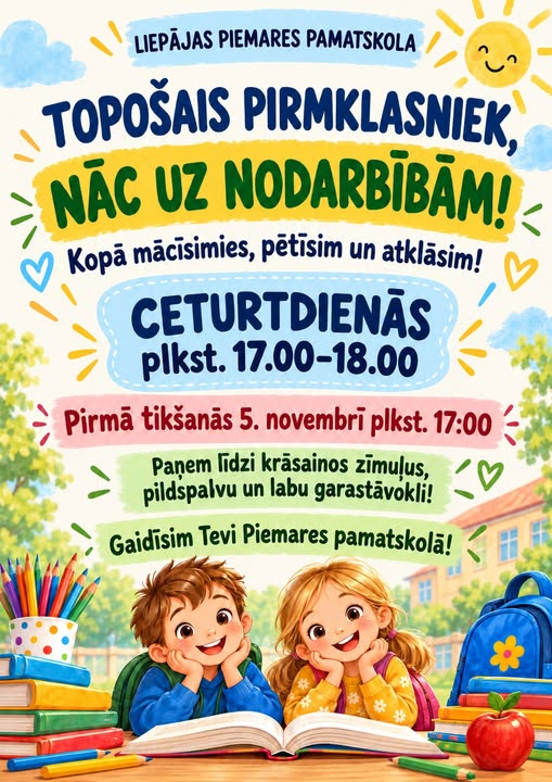 Nodarbības topošajiem pirmklasniekiem